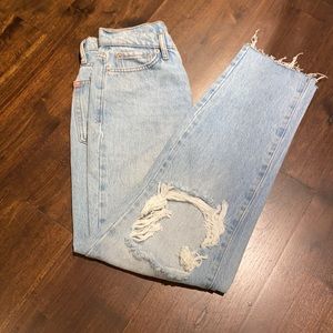 BDG slim straight light wash jeans